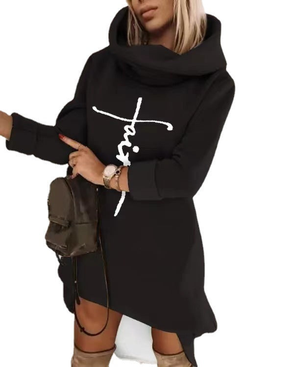 Pull ample capuche avec poche pour femme