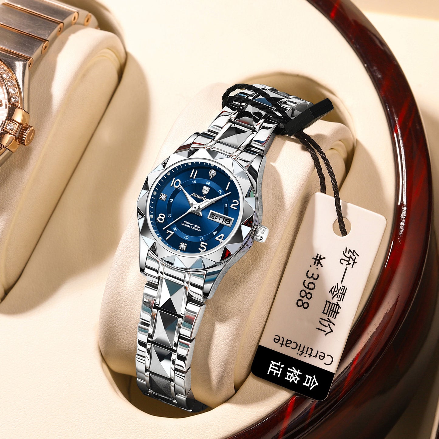 Montre à quartz lumineuse pour femme