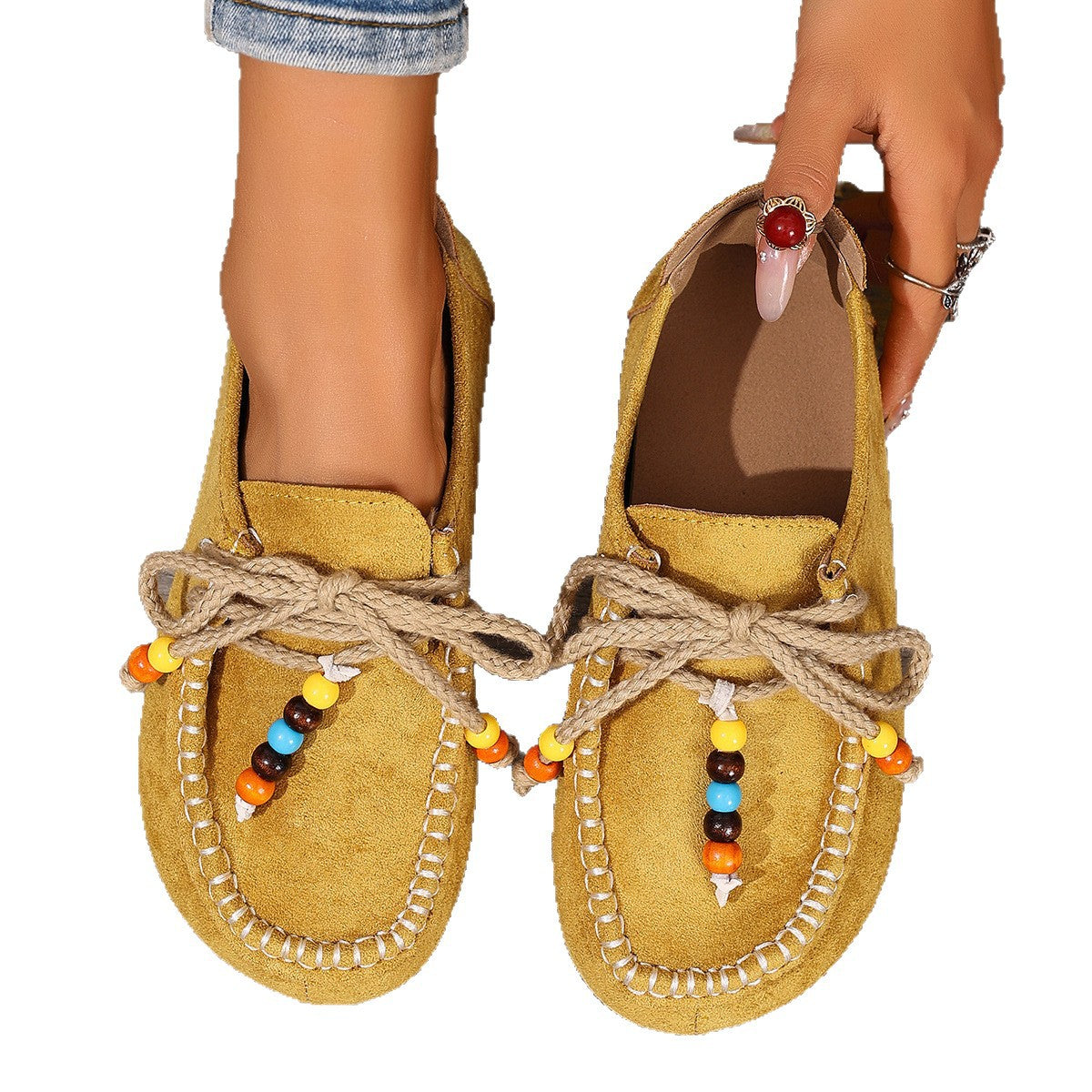 Mocassins décontractés en daim style Birkenstock vintage