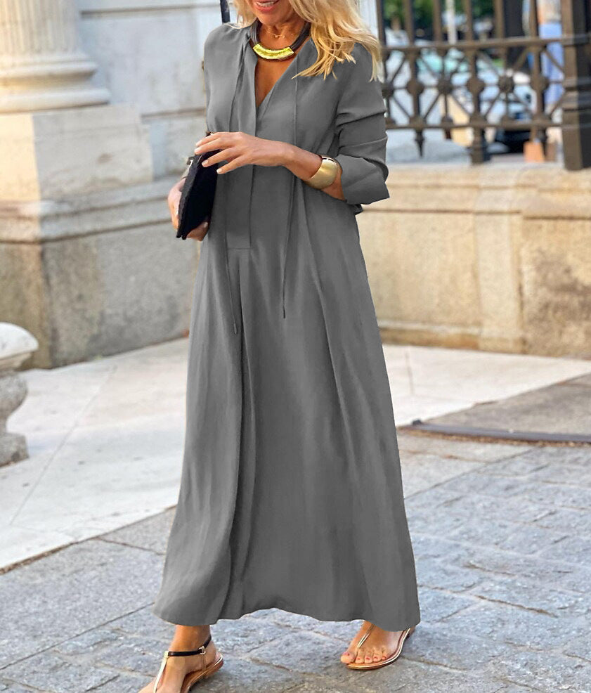 Robe chemise à manches longues