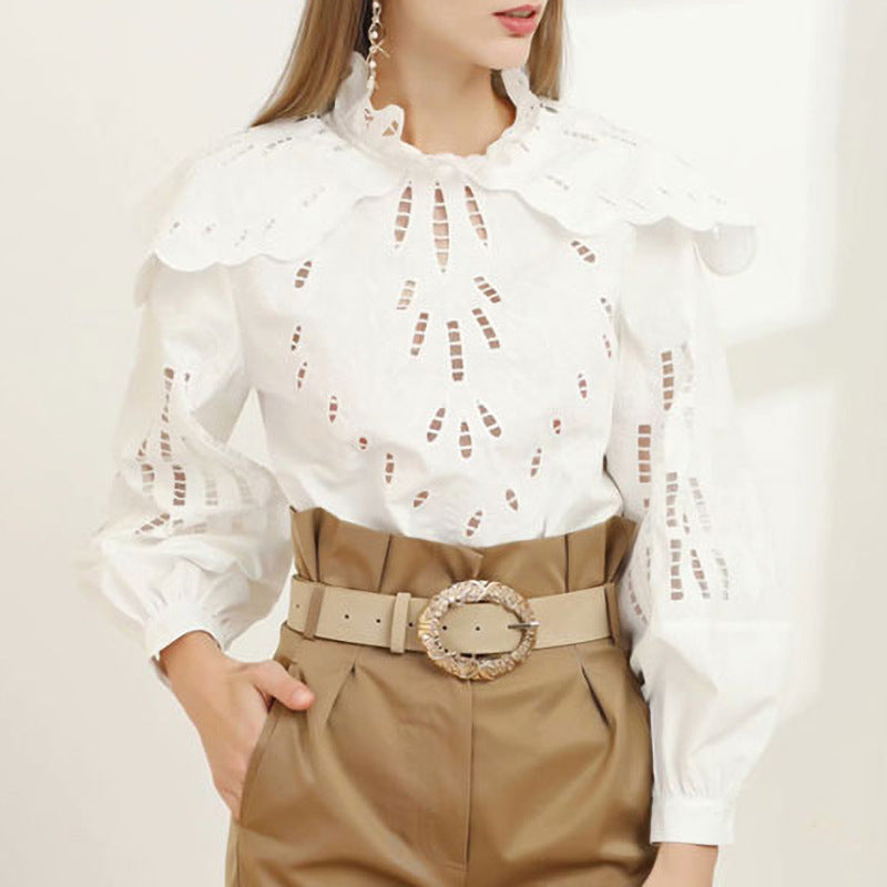 Chemise à col montant  femme