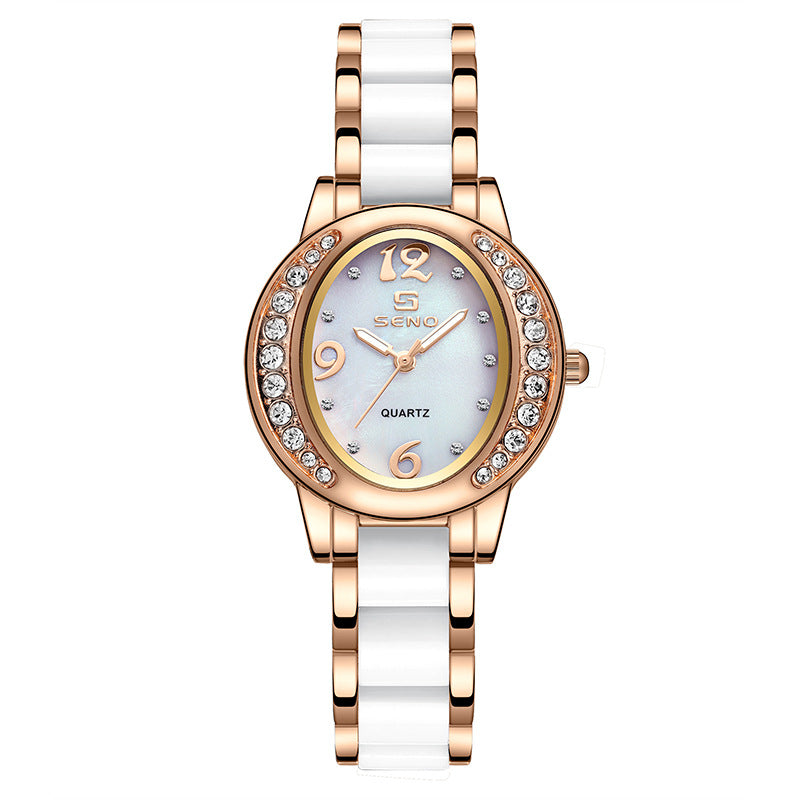 Montre pour femme élégante, ovale