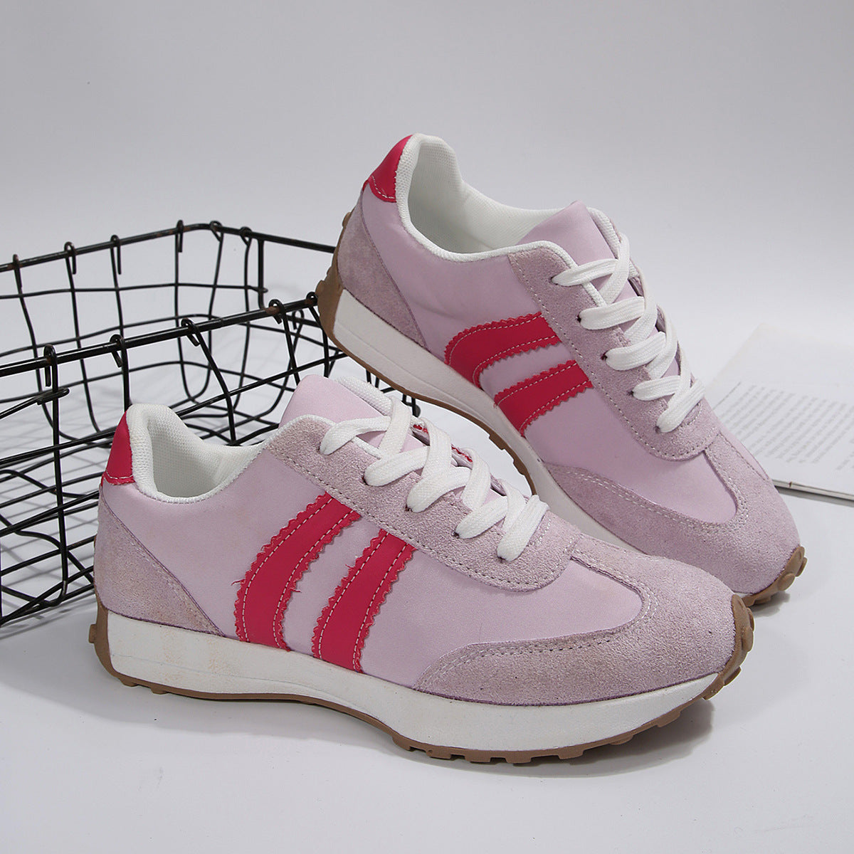 Chaussures décontractées à semelles épaisses style rétro