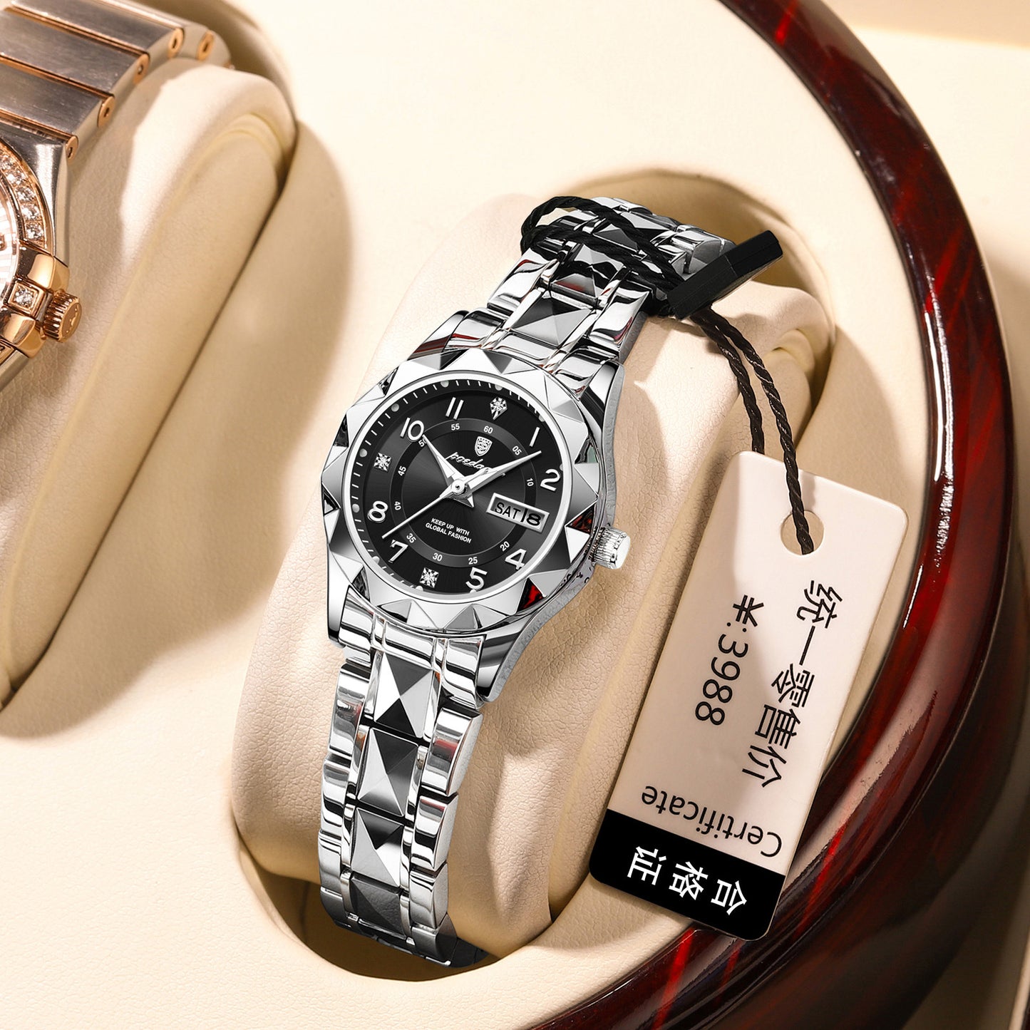 Montre à quartz lumineuse pour femme