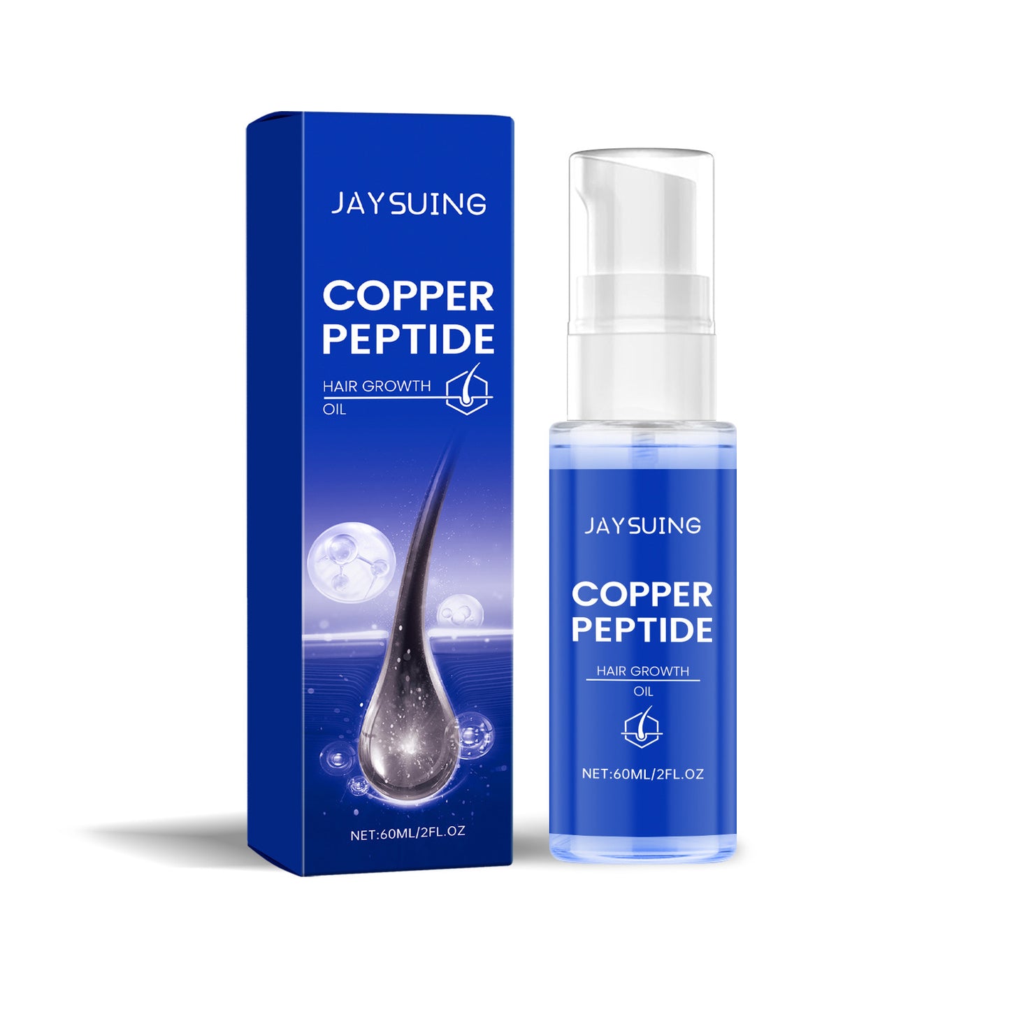 Huile essentielle nourrissante pour follicules pileux aux peptides de cuivre