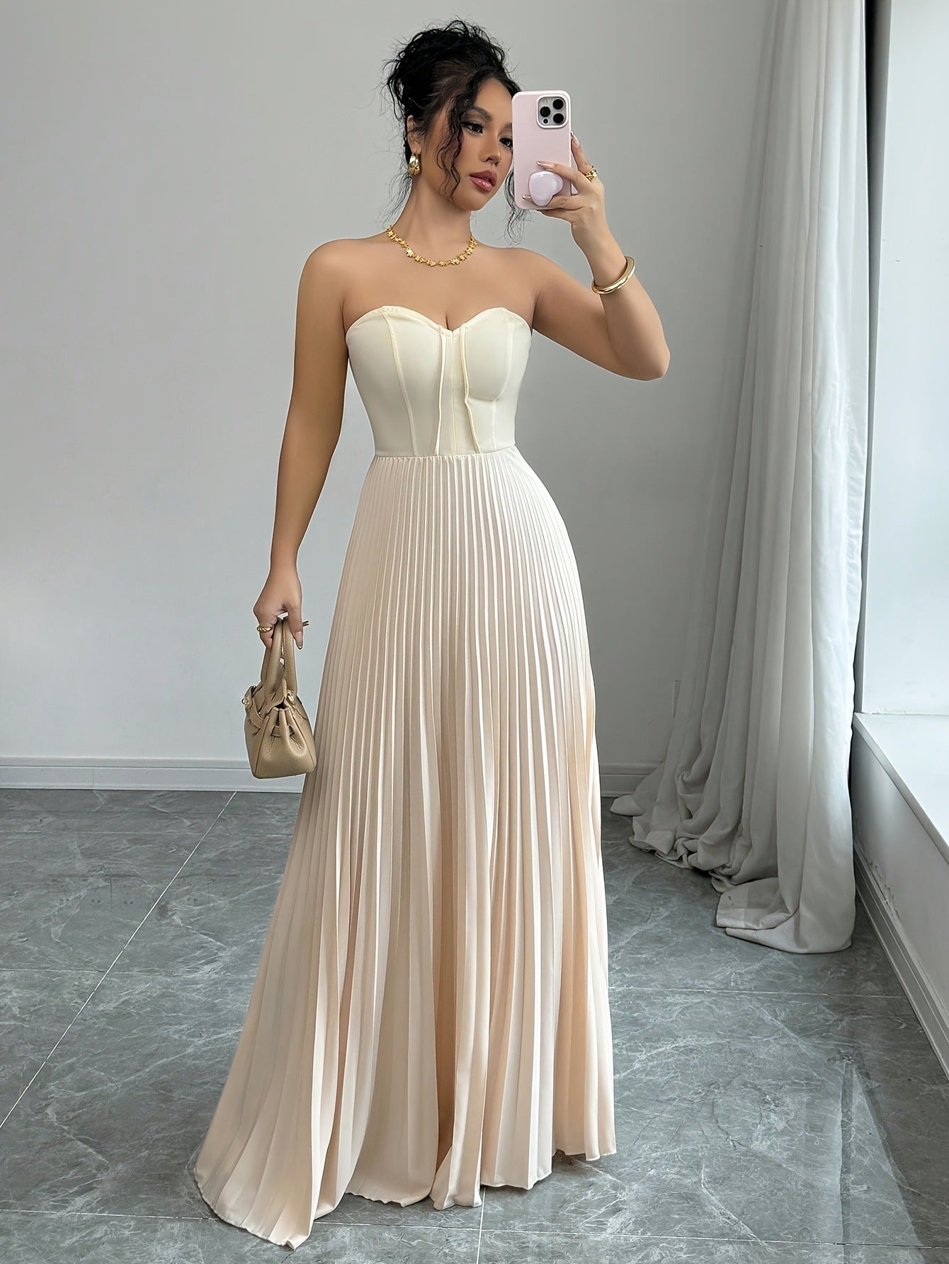 Robe élégante moulante à taille haute pour femme