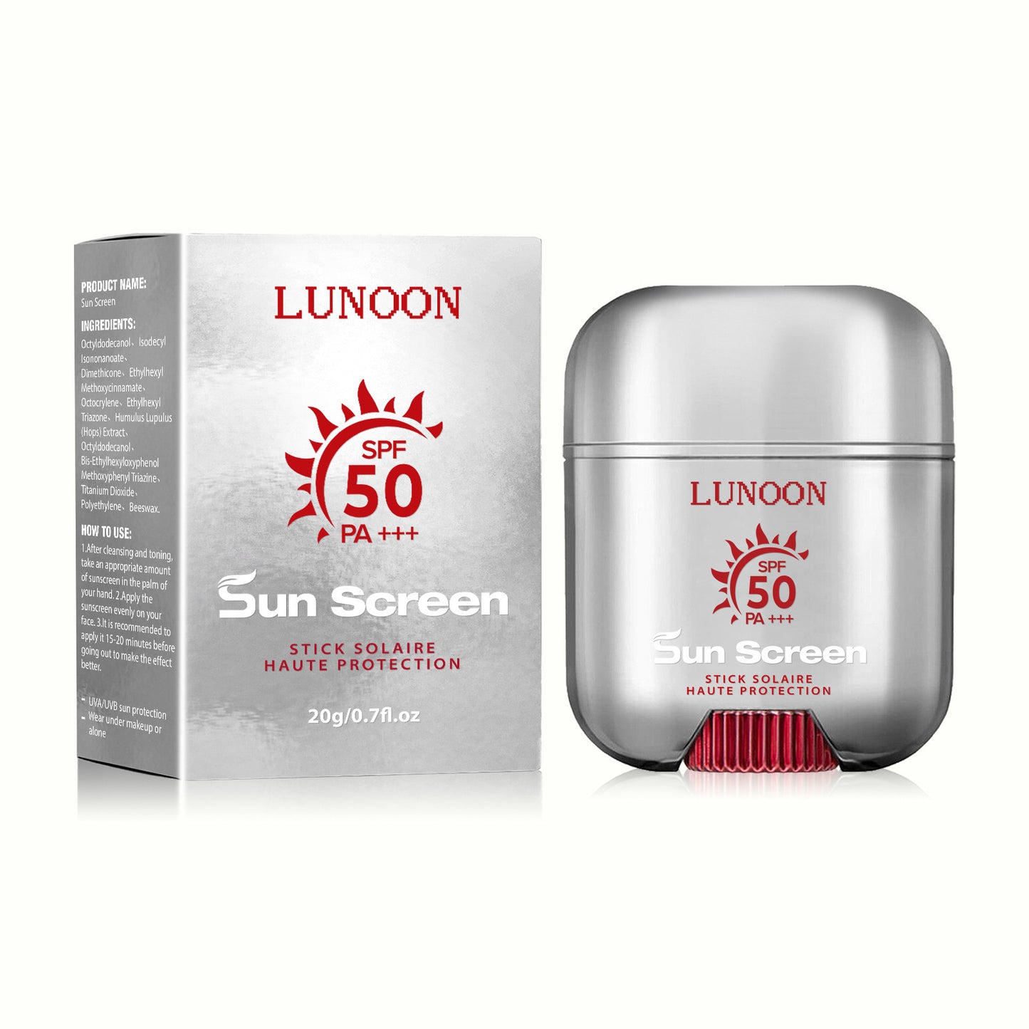 Crème solaire solide réparatrice pour le corps entier SPF50, lotion anti-lumière