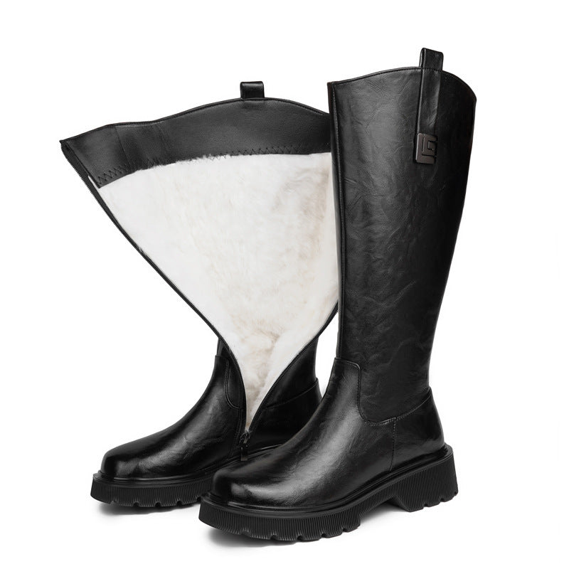 Bottes mi-talon Noir et Marron