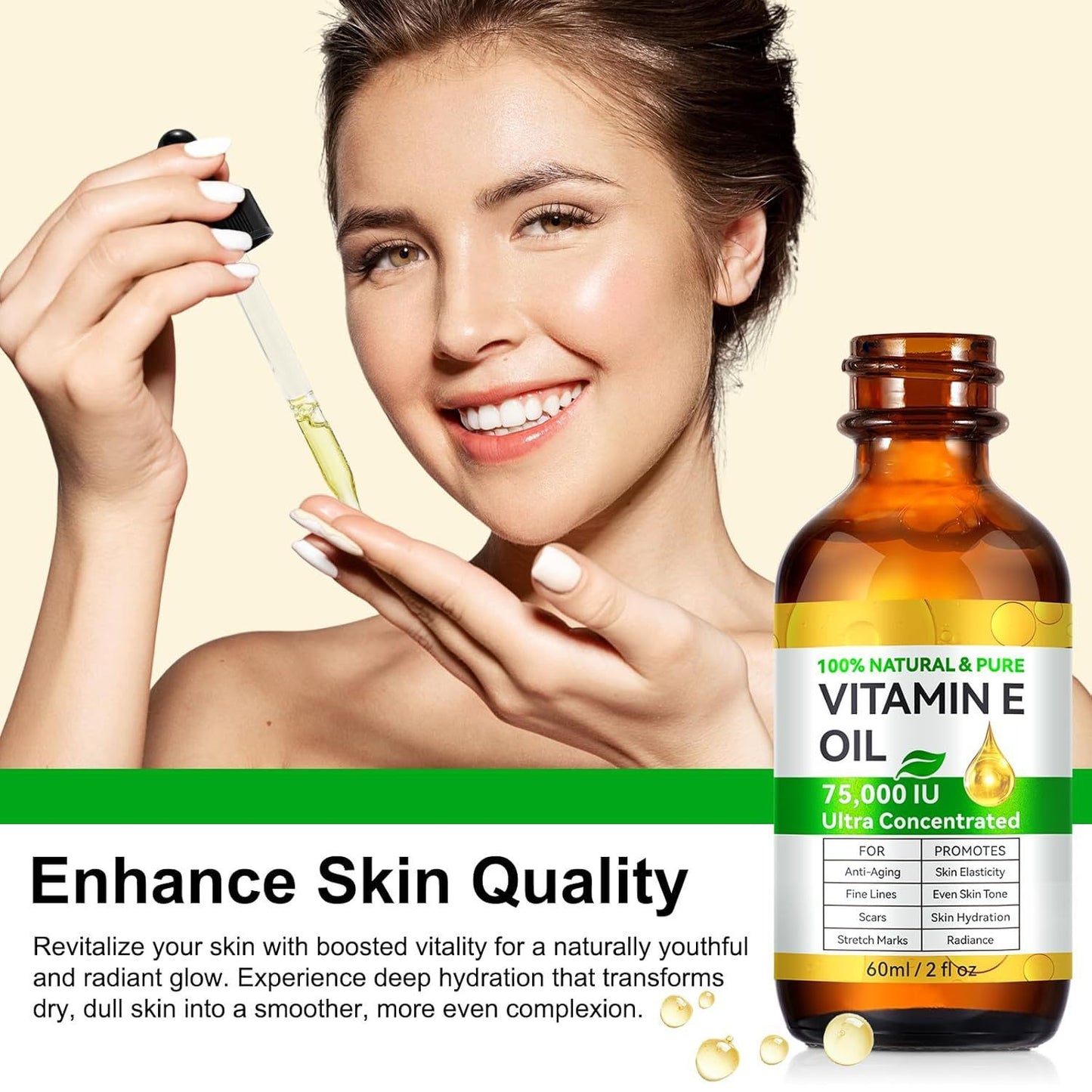 Cosmétiques ménagers Soins de la peau Huile de vitamine E