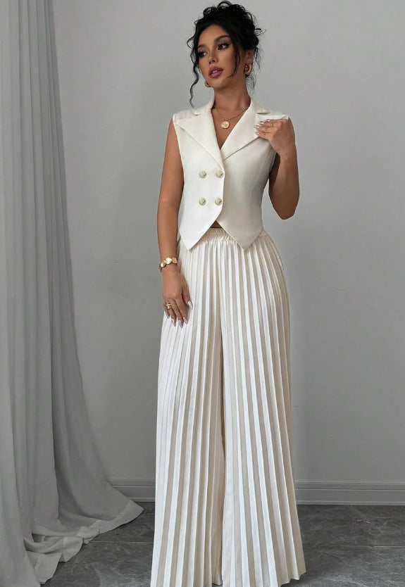 Ensemble d'été sans manches pour femme