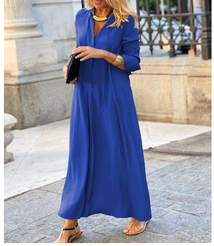 Robe chemise à manches longues