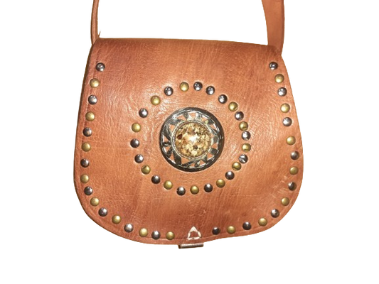 Bolso redondo con una piedra-0