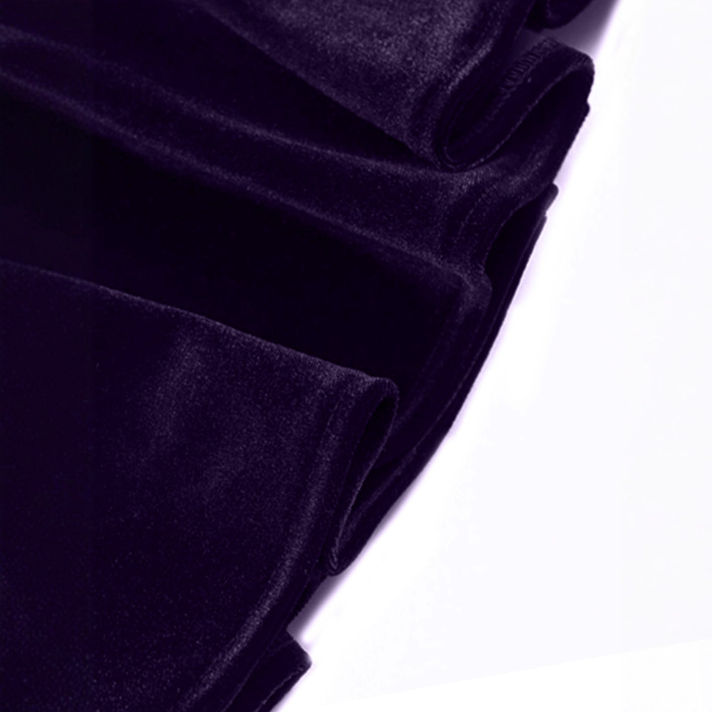 T-shirt à manches longues en velours, col en V