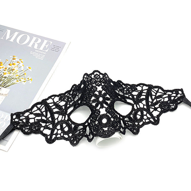 Masque demi-visage en dentelle sexy pour adulte, accessoire de performance pour Halloween