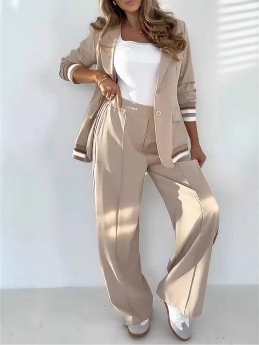 Ensemble 2 pièces pour femme, tenue de bureau très chic