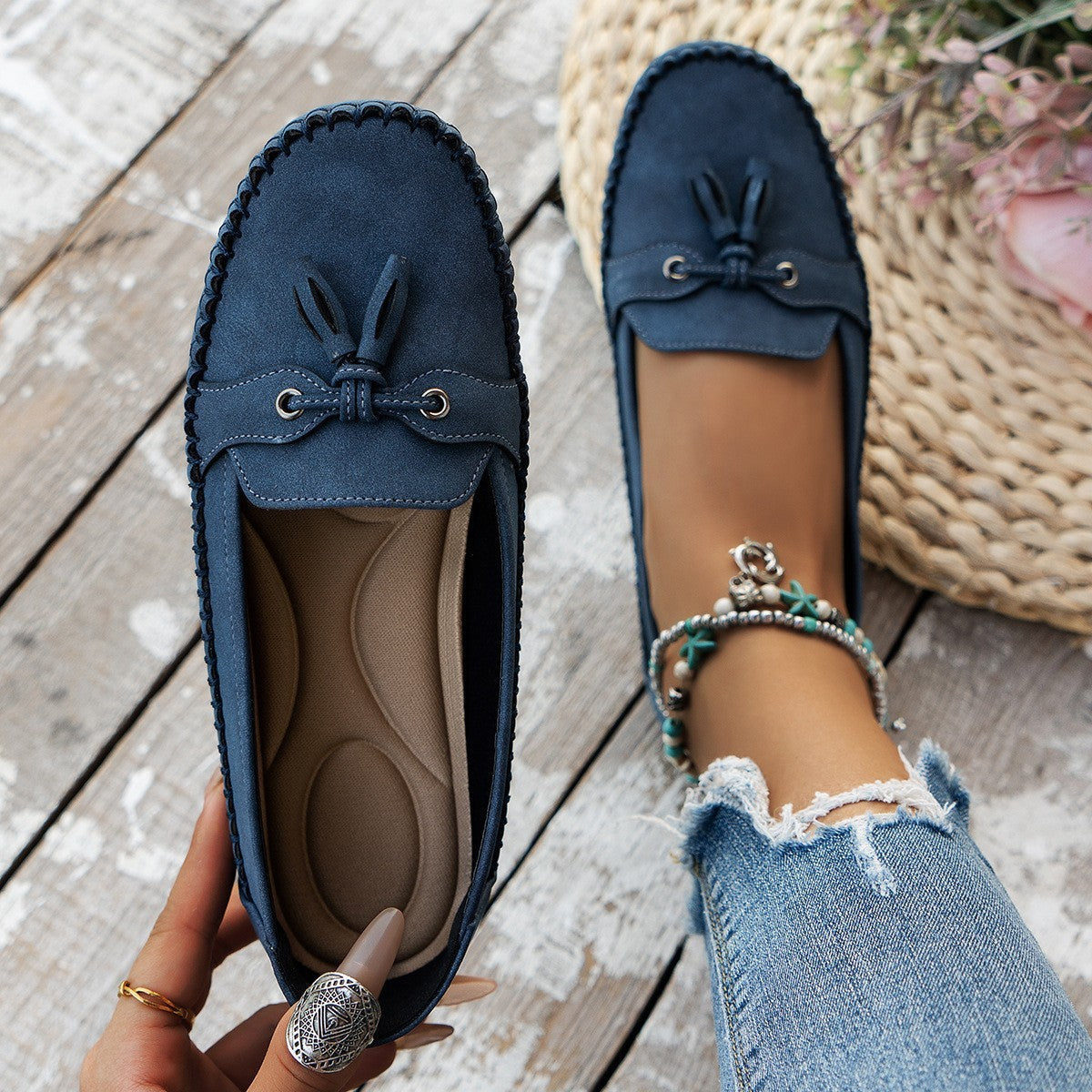 Chaussures plates tendance, antidérapantes, souples