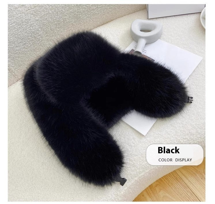 Casquette coupe-vent épaisse et chaude en fourrure Ushanka