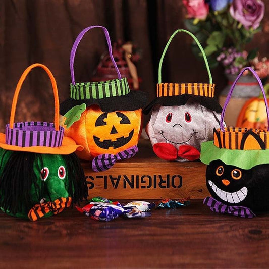Sacs de bonbons d'Halloween, jolis sacs cadeaux, boîtes de bonbons citrouille sorcière