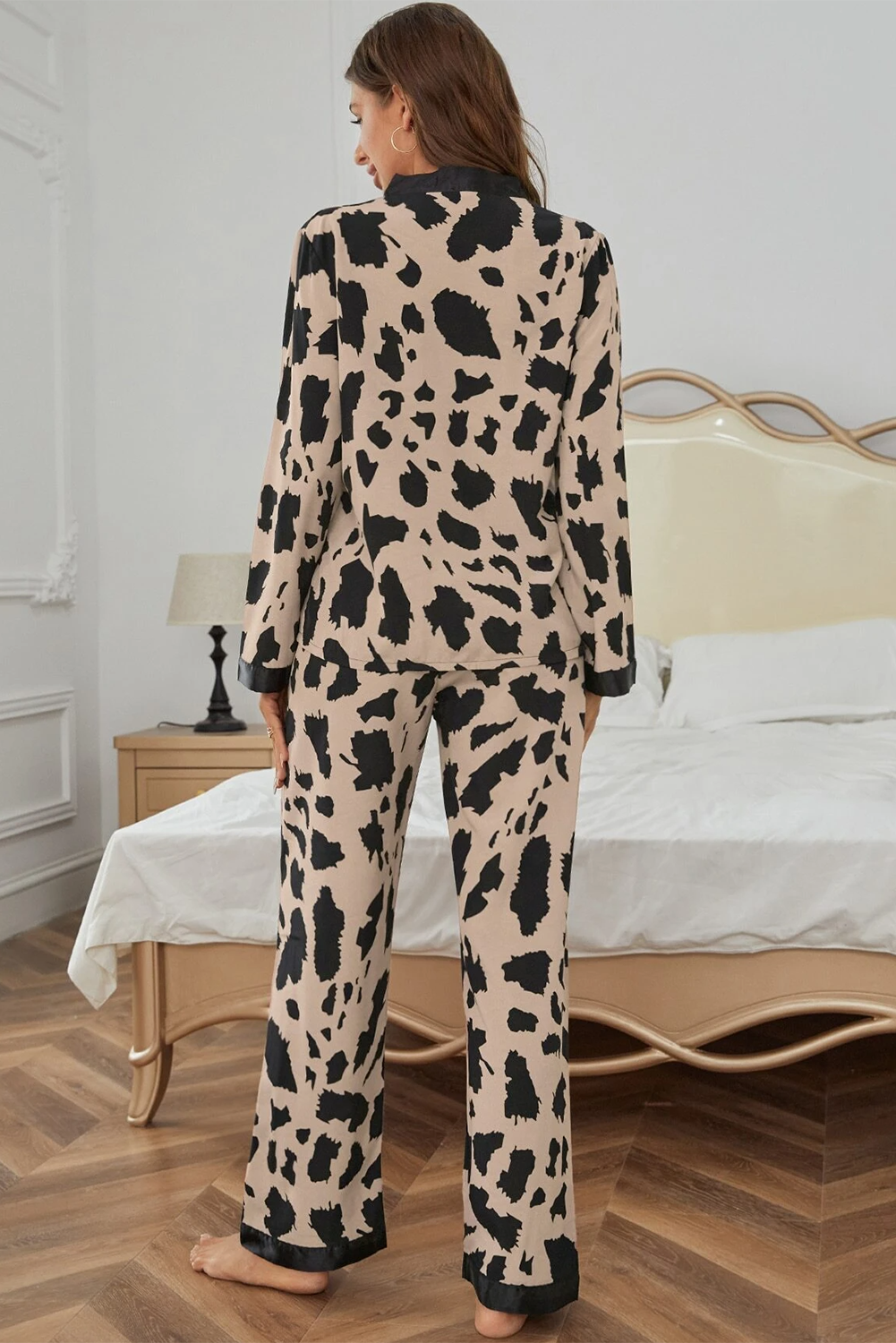 pyjama contrastée kaki guépard