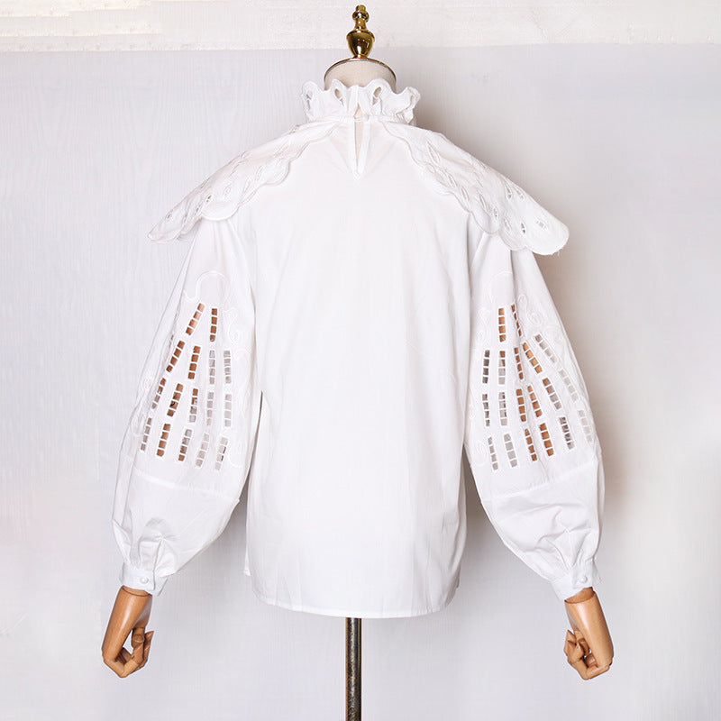 Chemise à col montant  femme