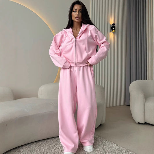 Ensemble deux pièces, sweat à capuche et pantalon à lacets