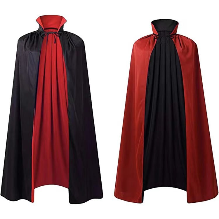 Cape d'Halloween pour enfants, cape de sorcier, cape à capuche, manteau noir, décoration de fête