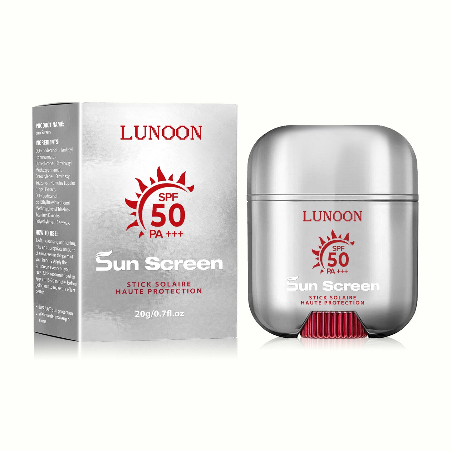 Crème solaire solide réparatrice pour le corps entier SPF50, lotion anti-lumière