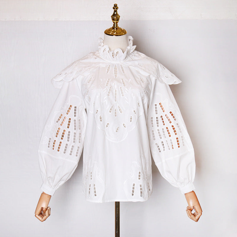 Chemise à col montant  femme
