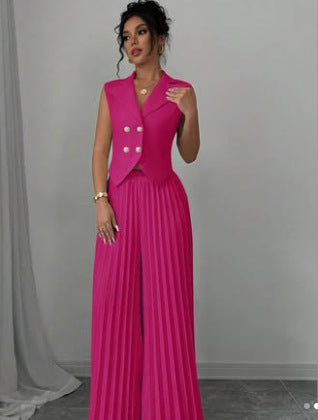Ensemble d'été sans manches pour femme
