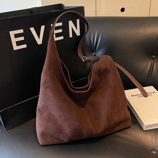 Sac seau en daim de grande capacité
