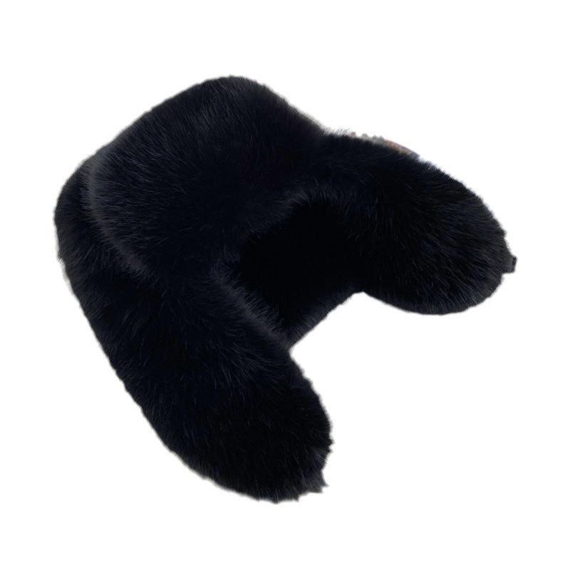 Casquette coupe-vent épaisse et chaude en fourrure Ushanka