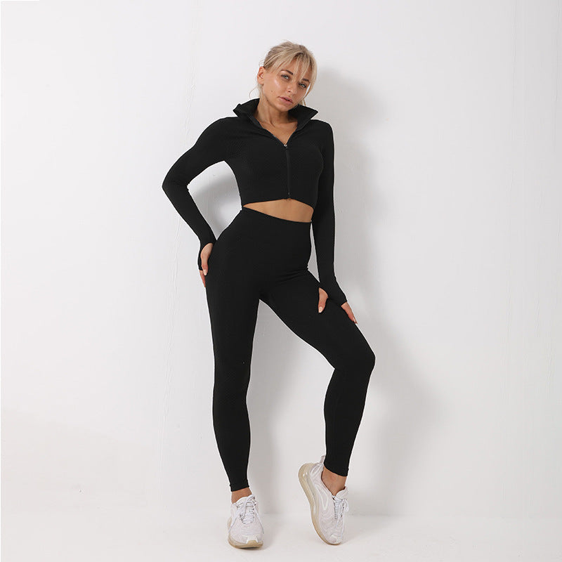 Ensemble de yoga 3 pièces sans couture pour femme