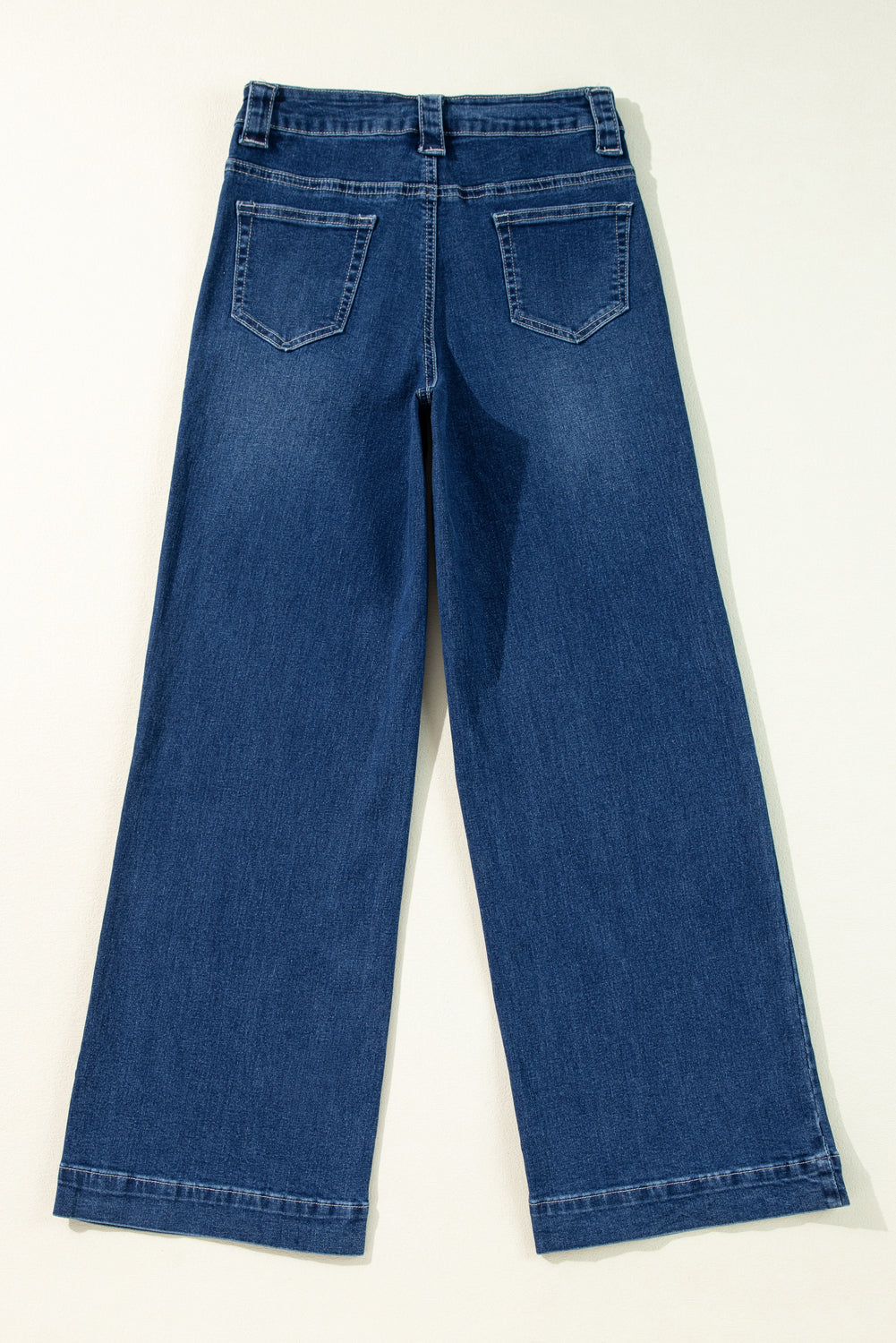 Jeans taille haute bleu