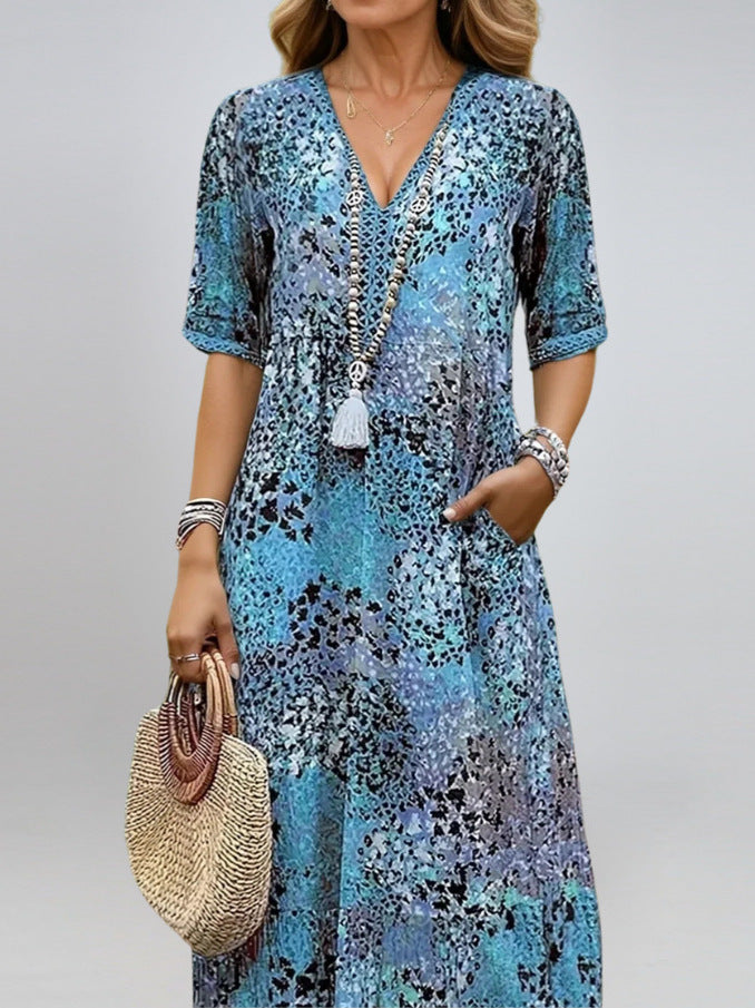 Robe d'été avec poches, vêtements de plage et de vacances