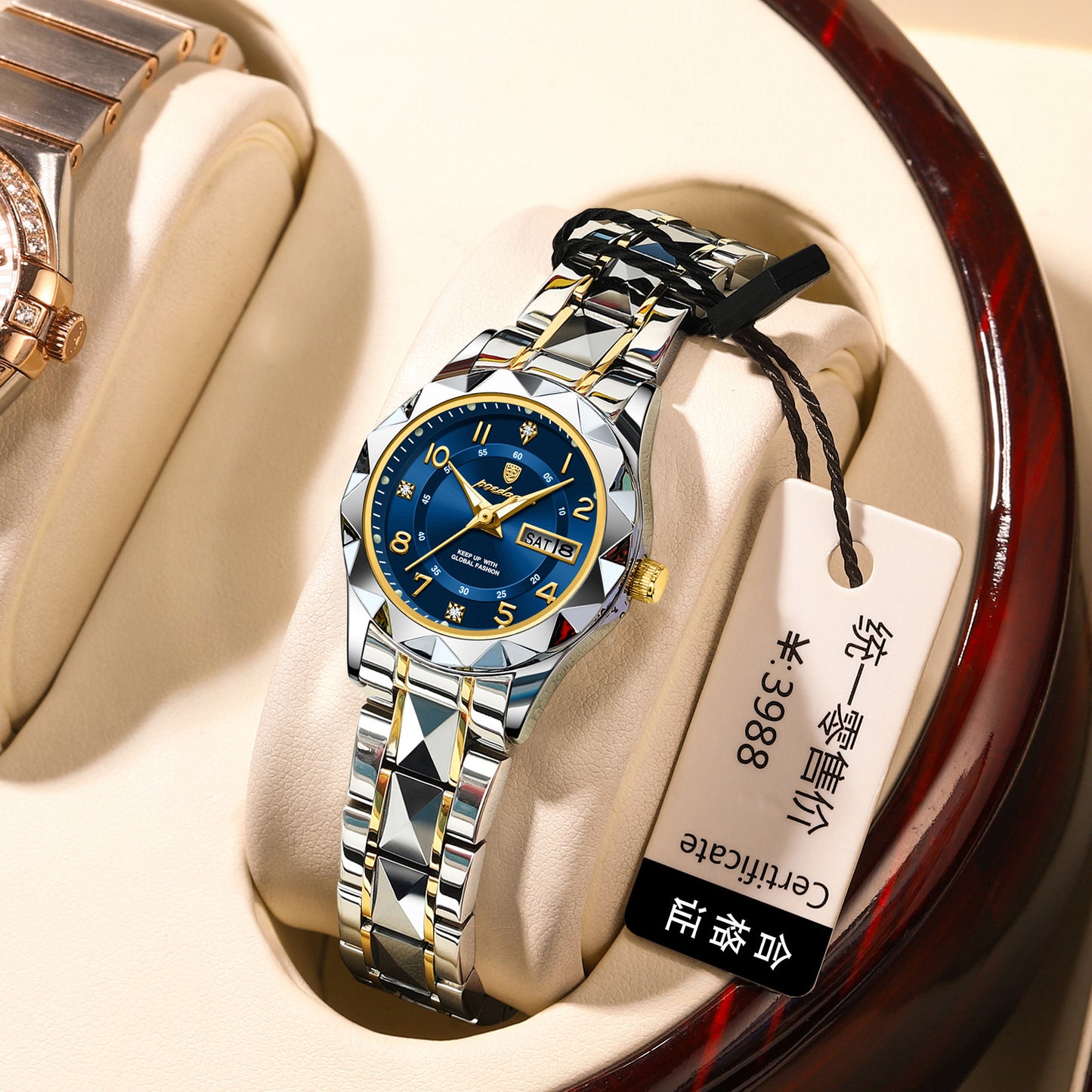 Montre à quartz lumineuse pour femme