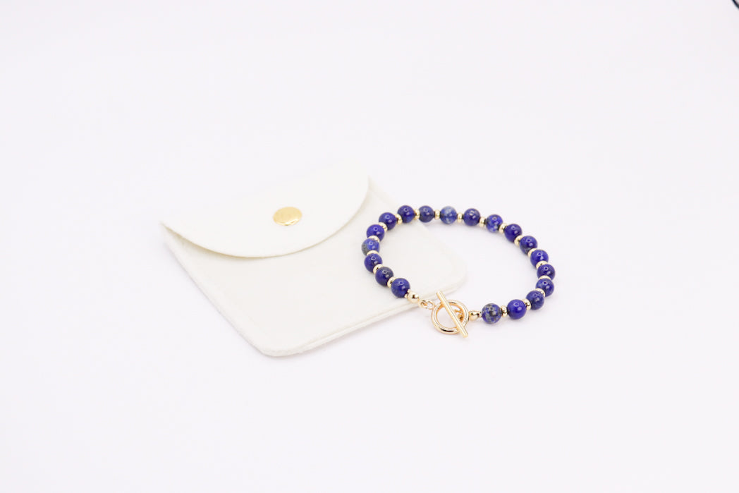CIRCE | Bracelet in Amethyst and 18-carat gold-plated stainless steel-3