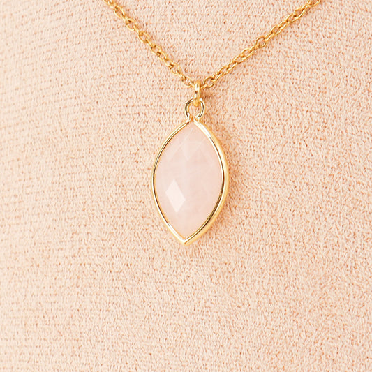 Pendant | Almond in Rose Quartz-0