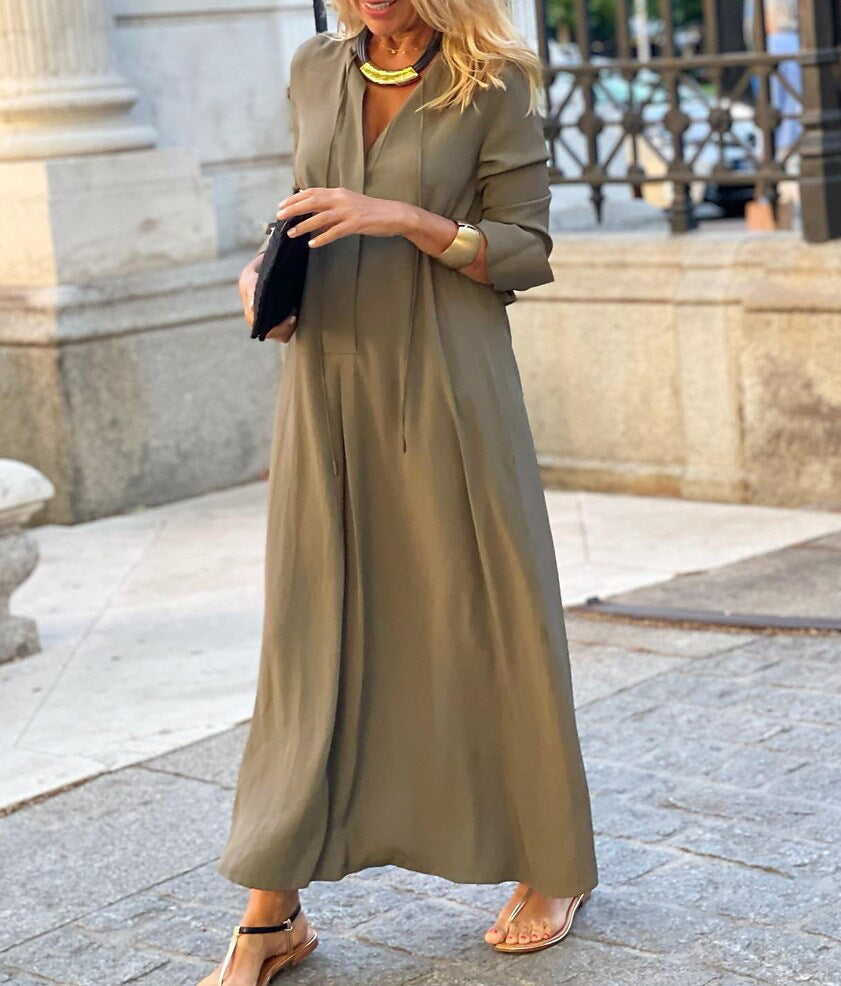 Robe chemise à manches longues