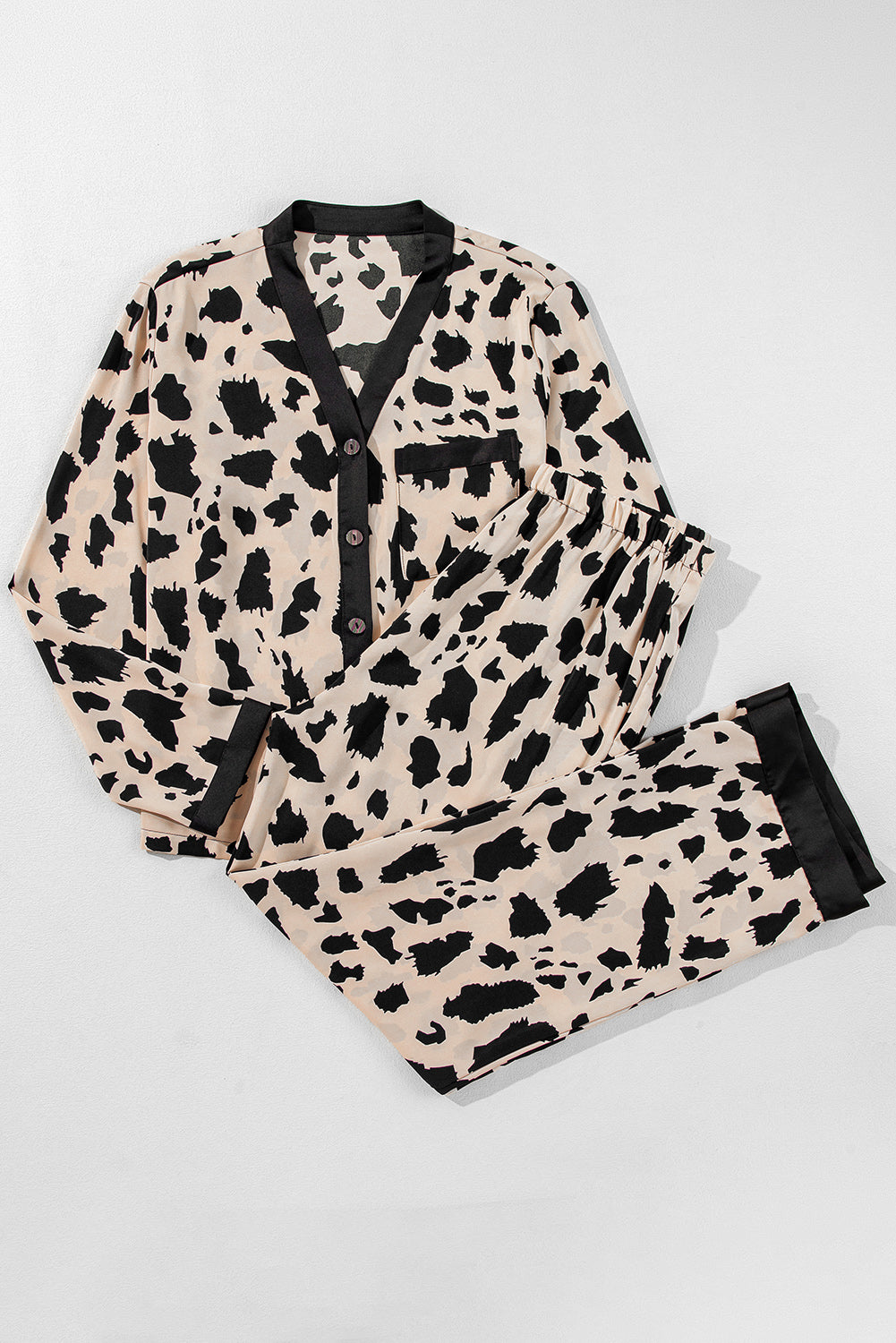 pyjama contrastée kaki guépard