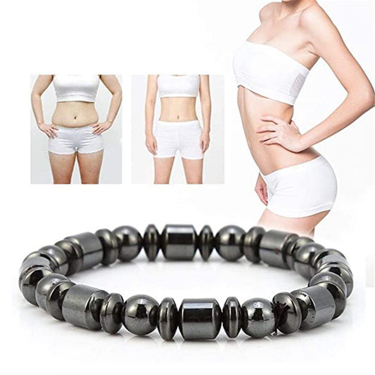 Bracelets magnétiques pour perte de poids, pour femmes et hommes, avec pentagramme en pierre, thérapie magnétique, soulagement de la douleur, bijoux de santé amincissants