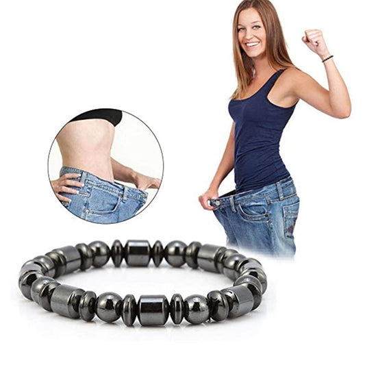Bracelets magnétiques pour perte de poids, pour femmes et hommes, avec pentagramme en pierre, thérapie magnétique, soulagement de la douleur, bijoux de santé amincissants