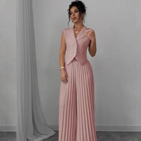 Ensemble d'été sans manches pour femme