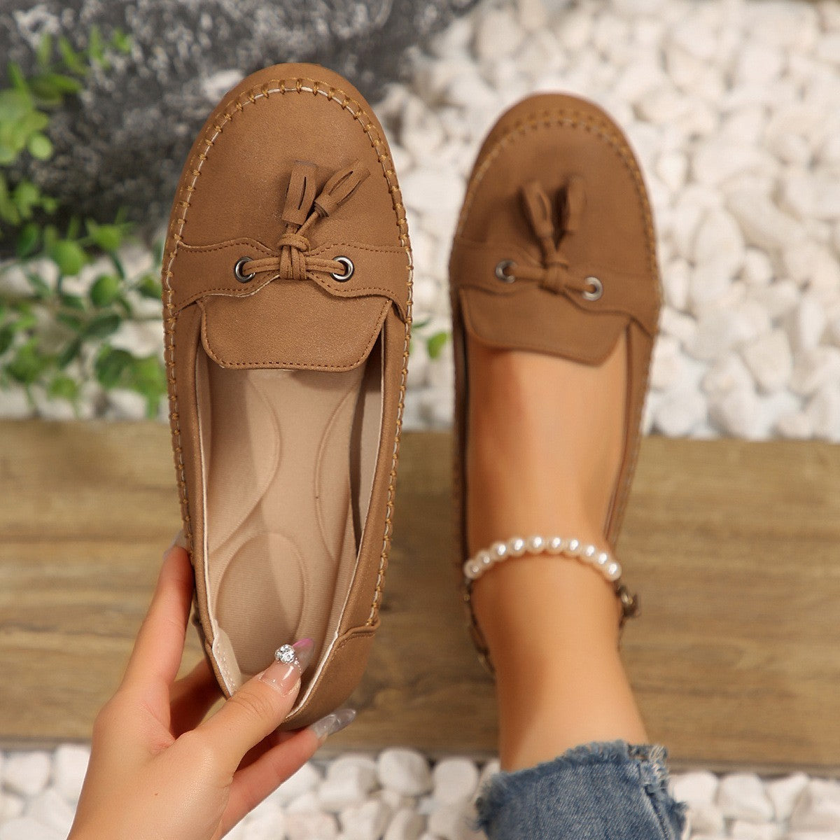 Chaussures plates tendance, antidérapantes, souples