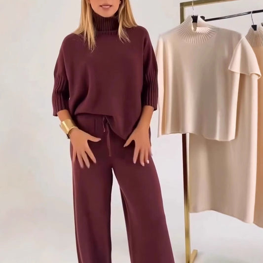 Ensemble en maille élégant et décontracté femme