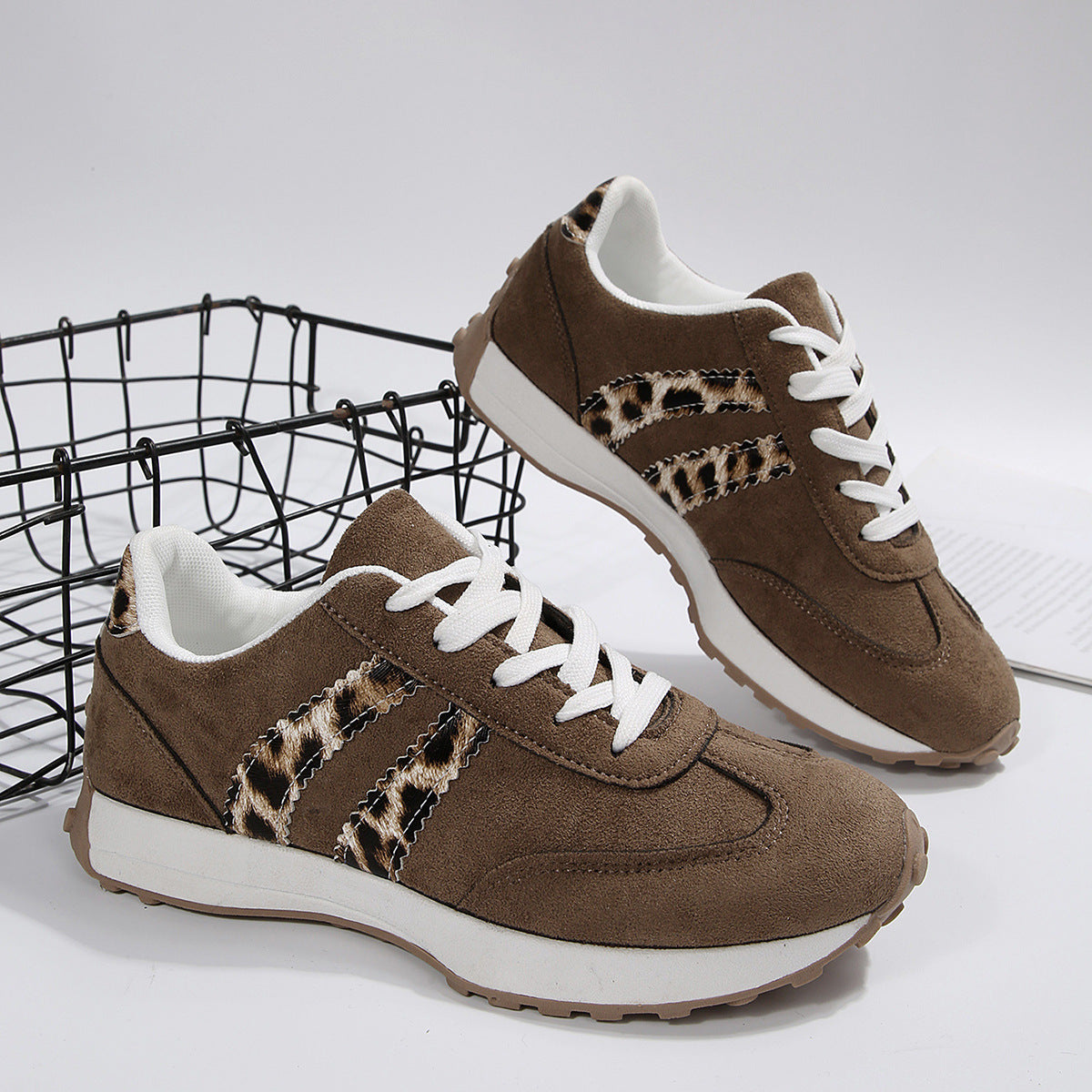 Chaussures décontractées à semelles épaisses style rétro