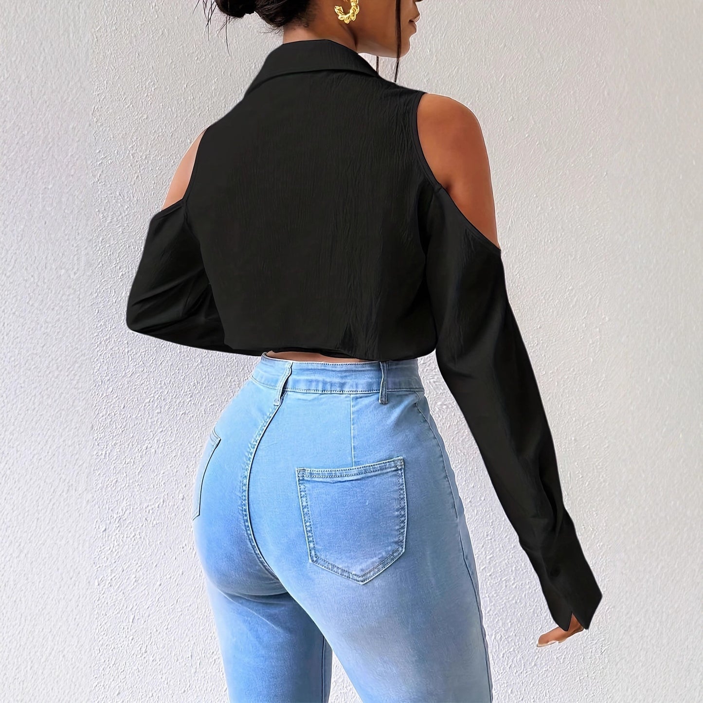 Blouse sophistiqué, épaule ouvert