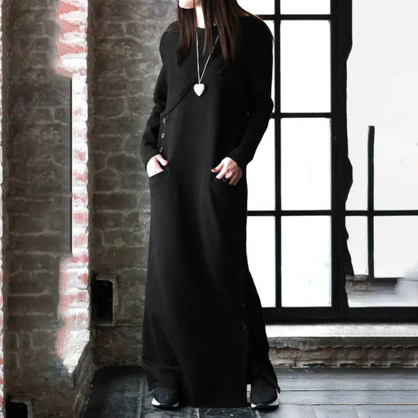 Robe pull fourreau ajustée européenne et américaine automne et hiver