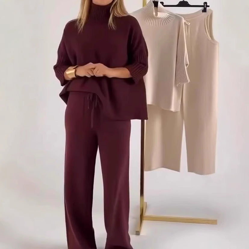 Ensemble en maille élégant et décontracté femme