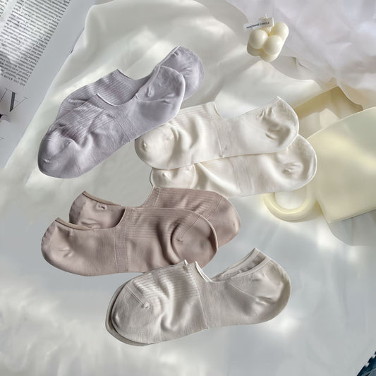 Chaussettes tube protéinées fraîches, fines et douces, confortables pour femmes
