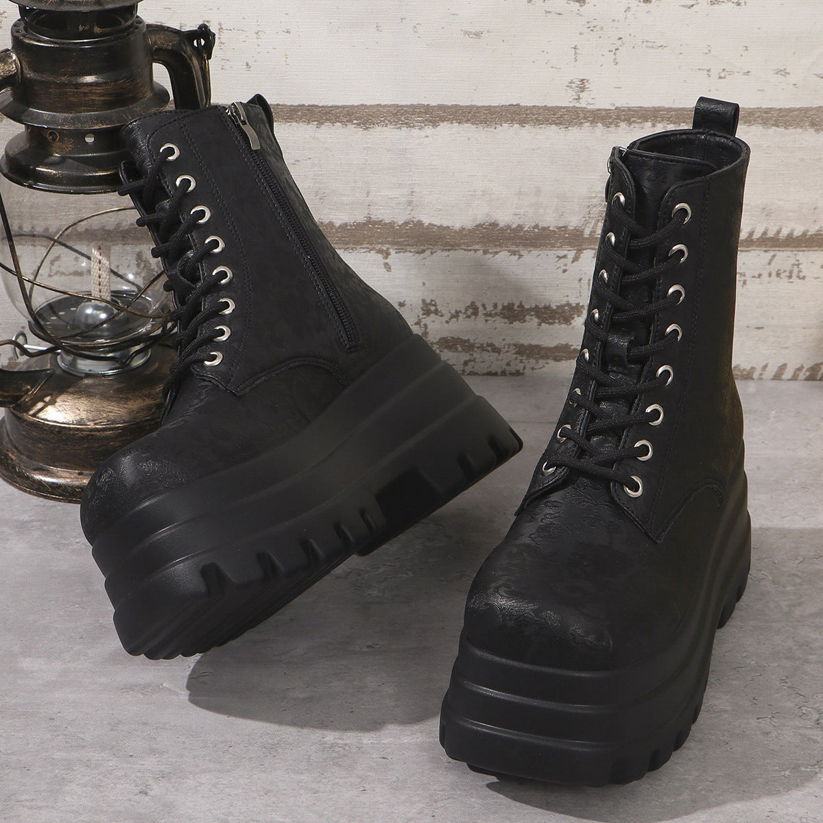 Bottes Martin rétro à plateforme